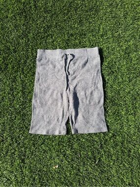 Forever 21 Gray Ribbed Drawstring Shorts